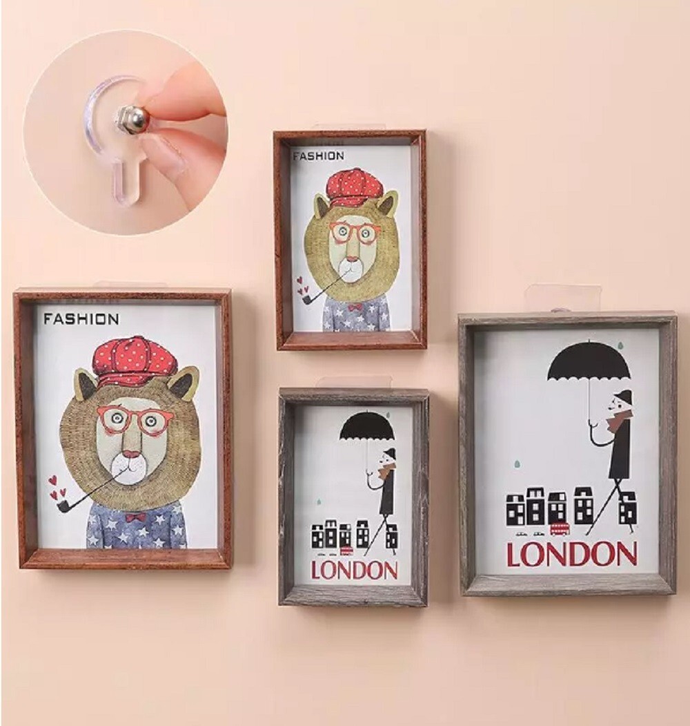 30-Pack Seamless Self-Adhesive Hanging Hooks-Punch-Free Nail and Screw Stickers