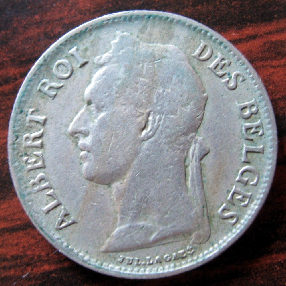 BELGIAN CONGO - 50 CENTIMES 1926 KM# 22
