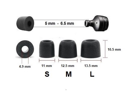 Memory Foam Earbud Replacement Tips for Bose QUIETCOMFORT 20