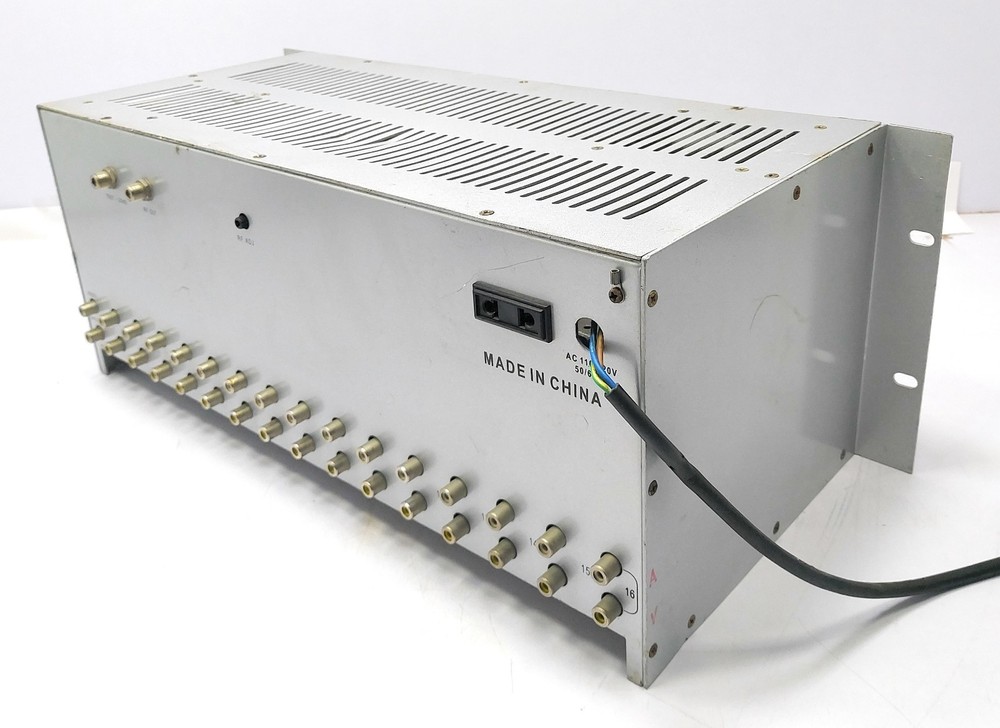 16 Channel Analog CATV Headend RF Modulator Rack Mount System
