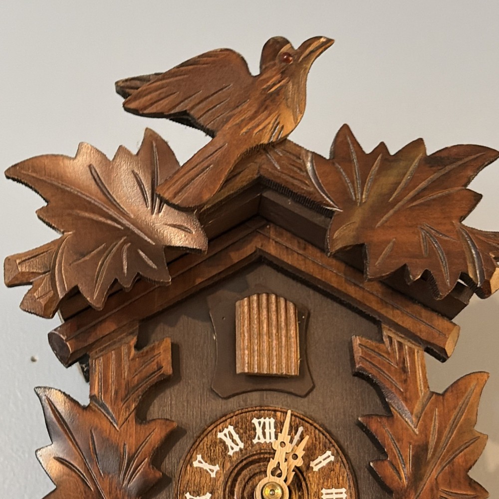 Black Forest Germany Authentic Cuckoo Clock Working - New Hands Installed
