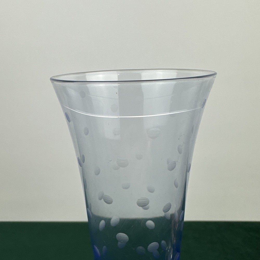 (3) Delicate Multi-Colored Bubble Circle Design Champagne Flute Glasses