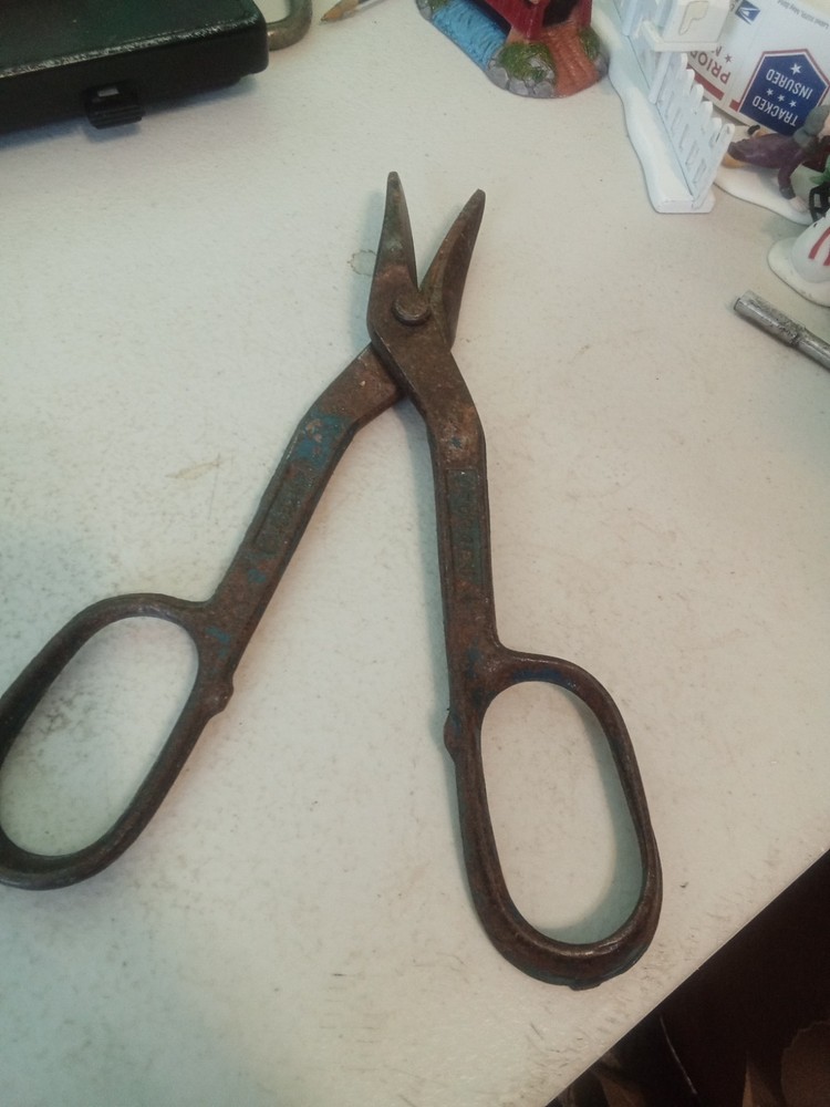 Vintage Blue Bird Tin 210 Snips/Shears - 10"