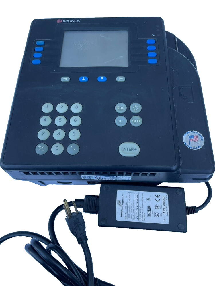 KRONOS System 4500 Time Clock Card Reader Terminal, 860204-011