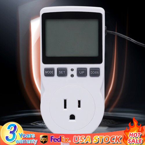 Digital Plug in Thermostat Timer Switch Socket Temperature Controller Switch