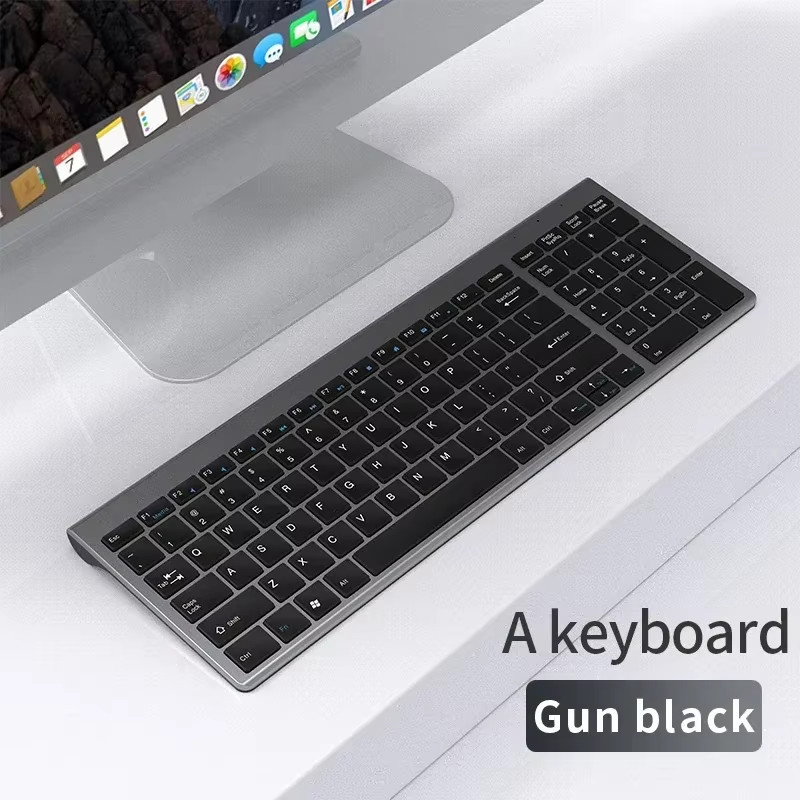 Wireless Keyboard Mouse Bluetooth 5.0 2.4G Combo Rechargeable Full Size Wireless