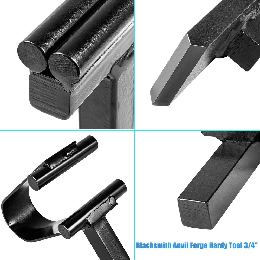 3/4" Blacksmith Anvil Forge Hot Cut Creasing Stake Spring Fuller Hardy Tool Set