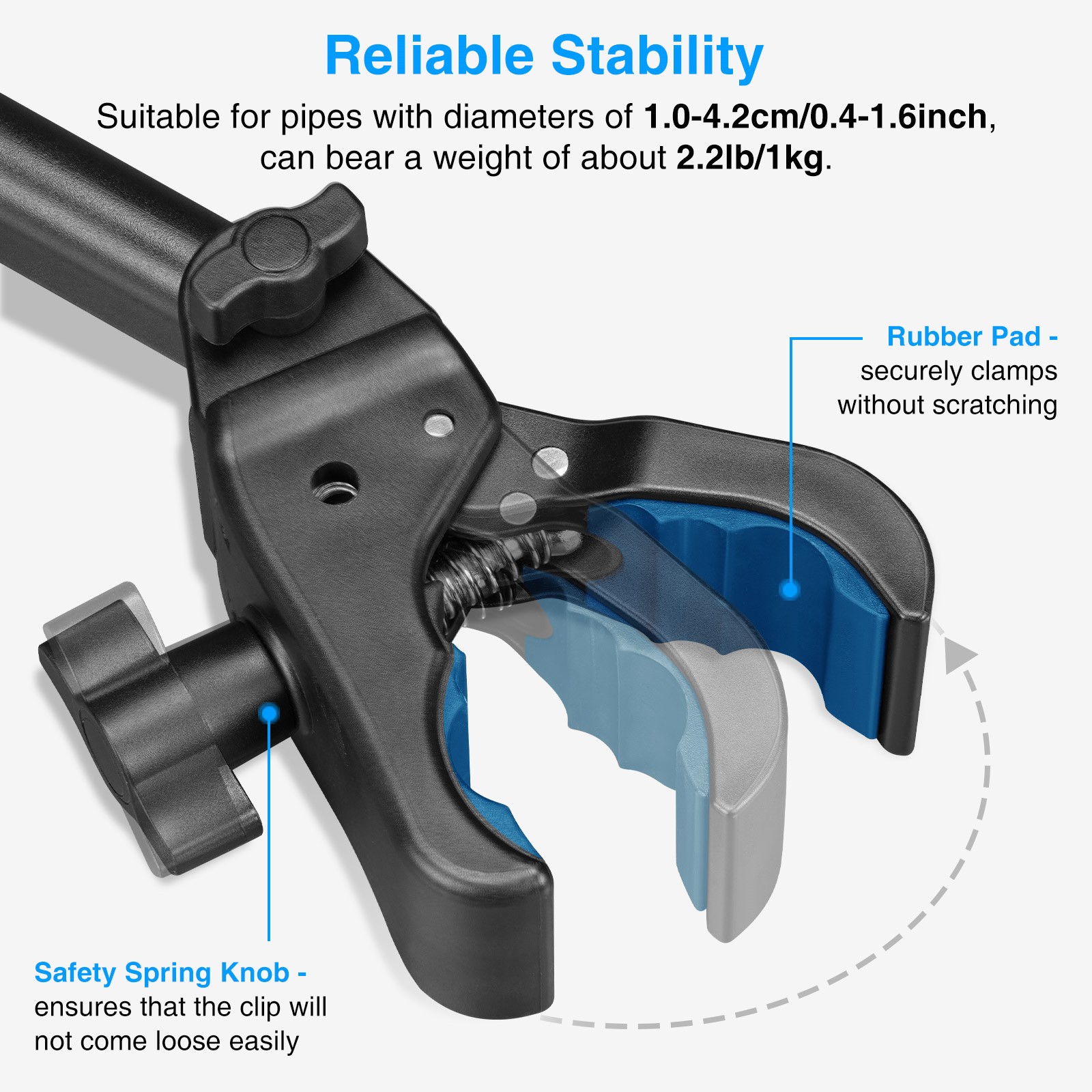 Mic Stand Adjustable Microphone Phone Holder Mount iPad iPhone All 4.7-13.5 Inch