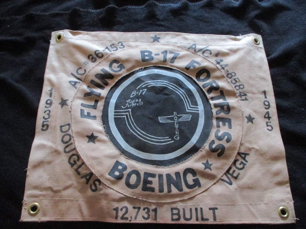 WWII USAAF BOEING B-17 1939-45 1 ST AND LAST MADE ROOM WALL FLAG
