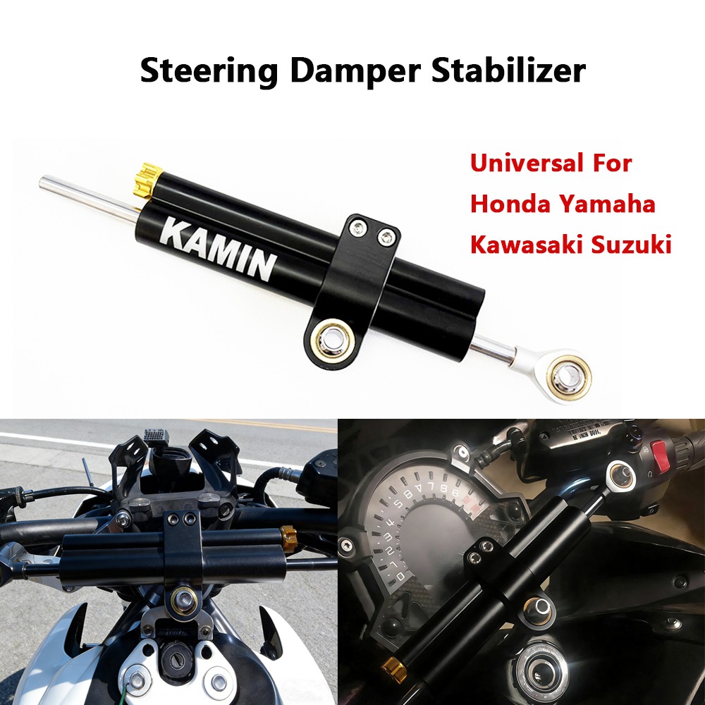 KAMIN Universal Motorcycle Steering Damper Stabilizer Buffer Control Accessory