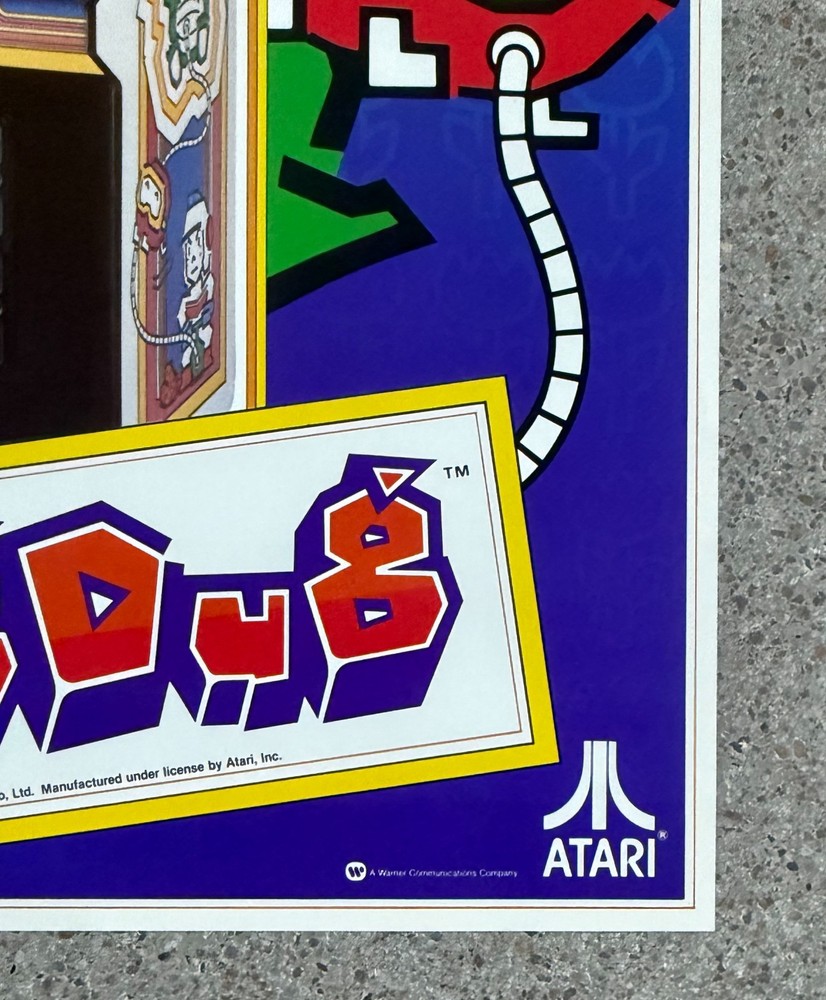 Dig Dug Original Arcade Flyer | 1982 Atari | Excellent Condition