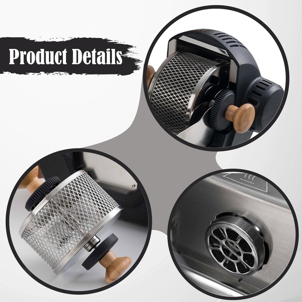Mini Coffee Bean Roaster Adjustable Temperature Drum Roaster Machine for