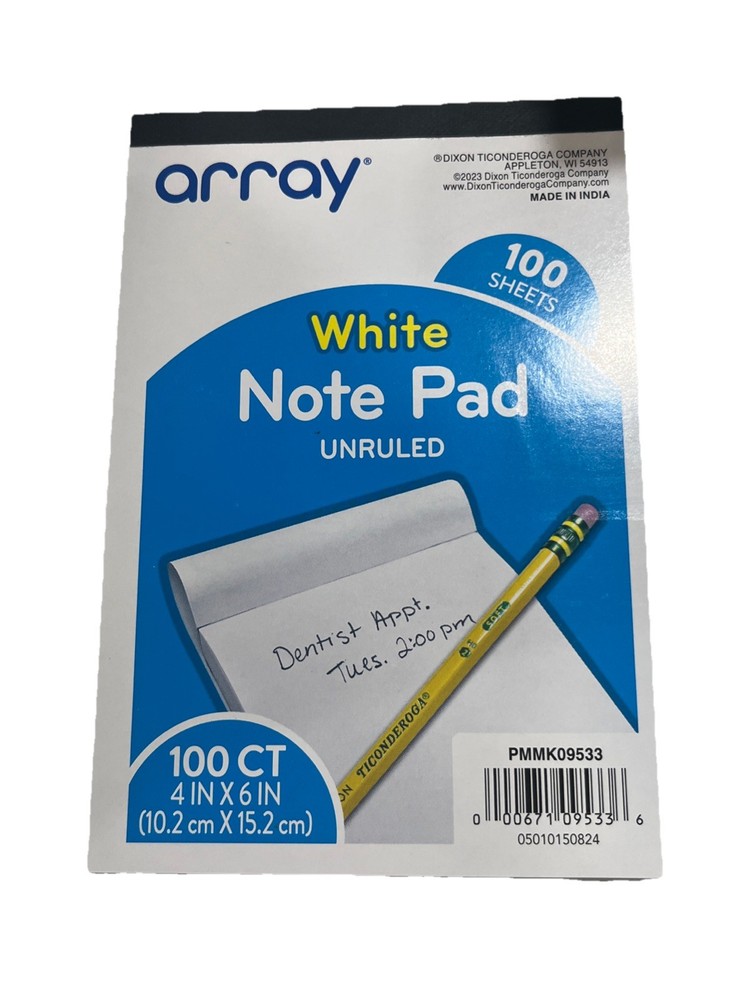 Array Note Pad White (5 Pack)