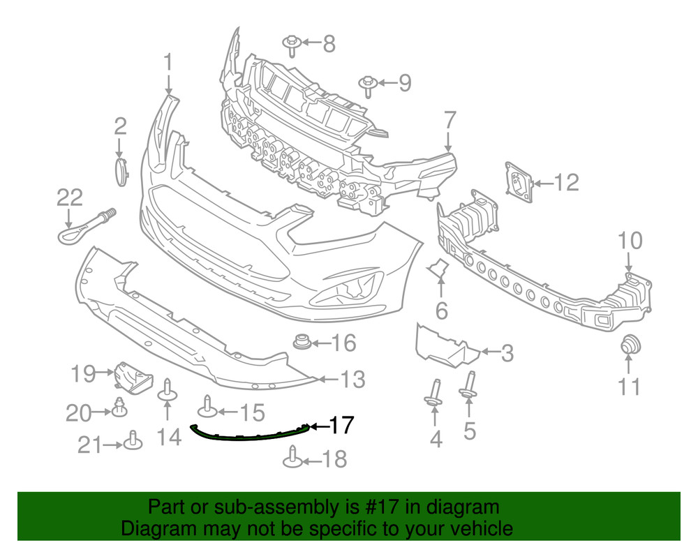 Genuine Ford Valance Panel DM5Z17626B
