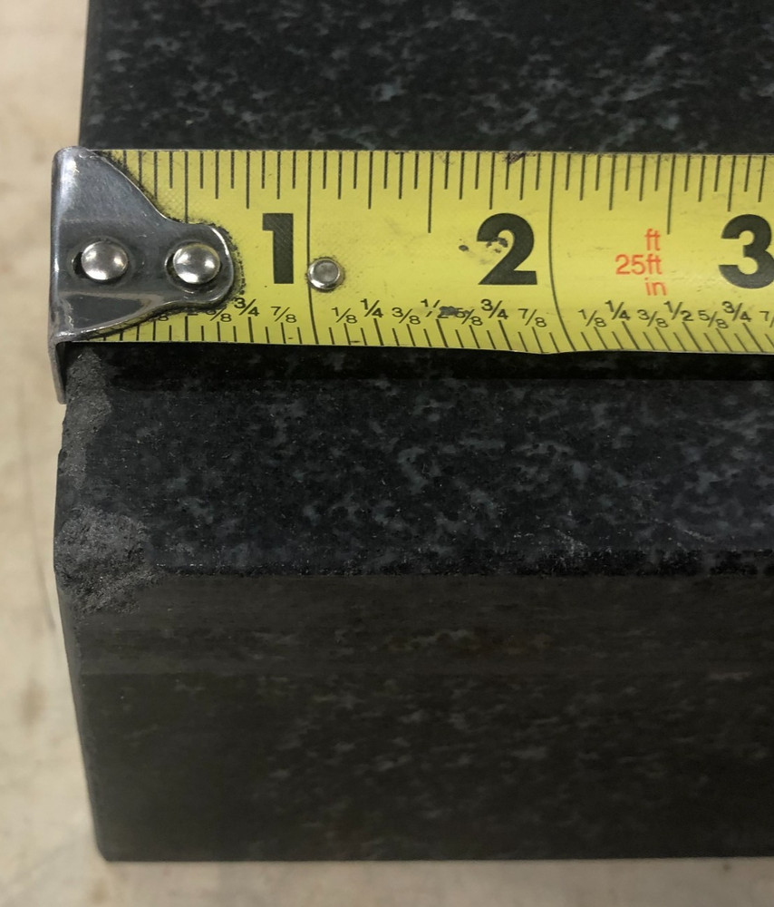 Granite Surface Plate, 12" x 9" x 3", Black