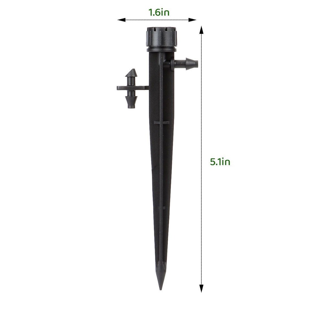 100PCS 360° Adjustable Water Flow Irrigation Drippers Stake Emitter Drip System