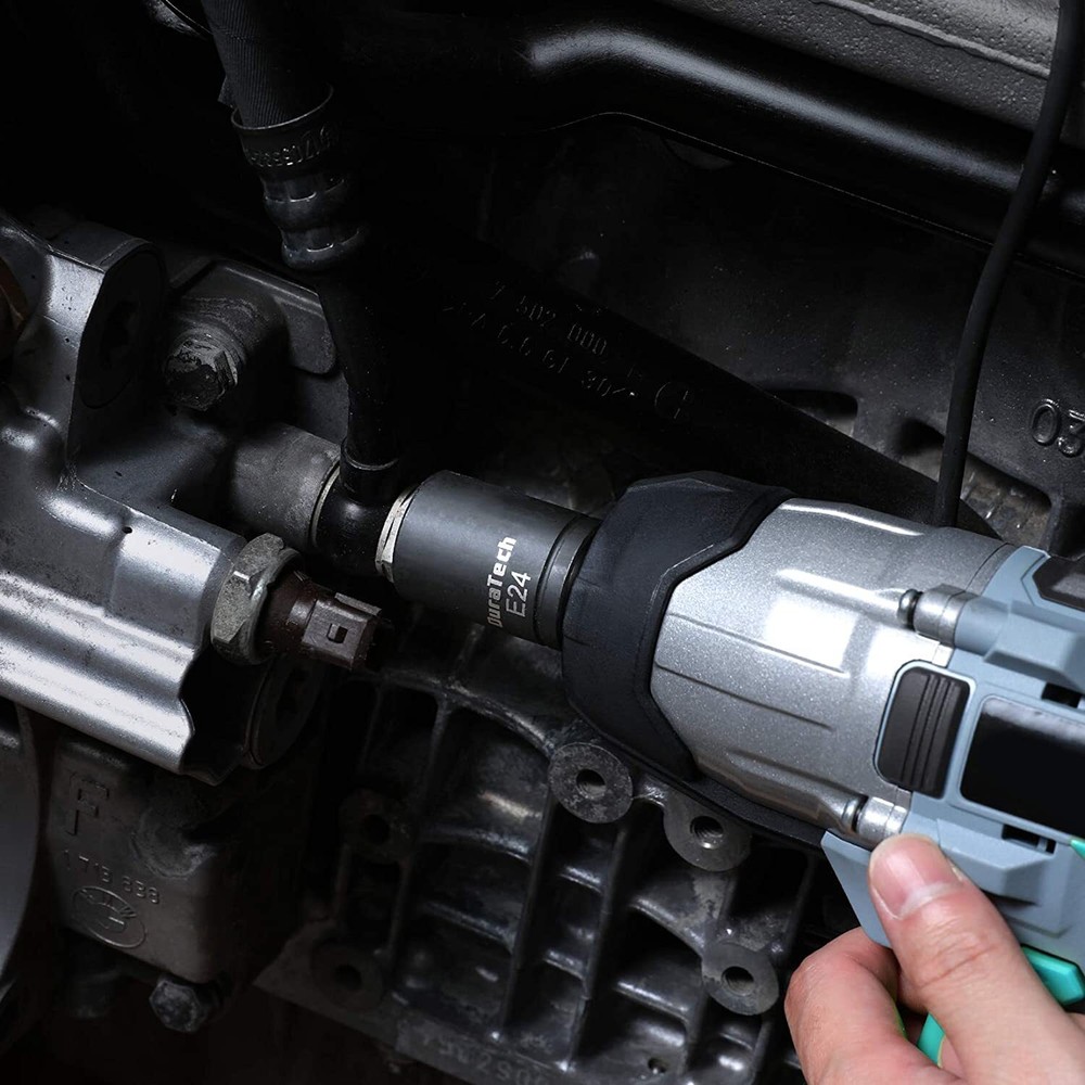 DURATECH 14PC Female E-Torx Torque Socket Star Impact Socket E4-E24 1/4"-1/2" Dr