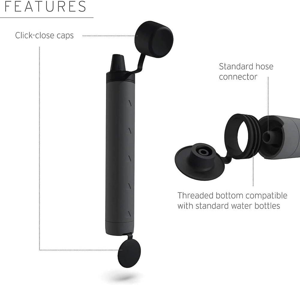 Peak Water Filter Series Personal Gravity System Straw Filtration Microfilter