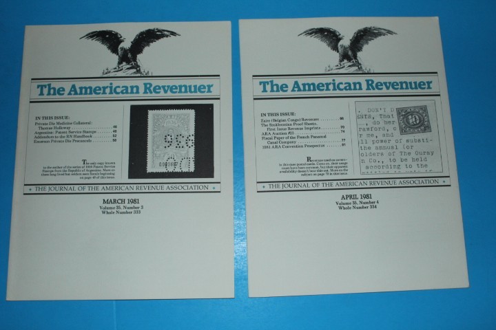 The American Revenuer Journal 1981 FULL Year BlueLakeStamps Outstanding content!