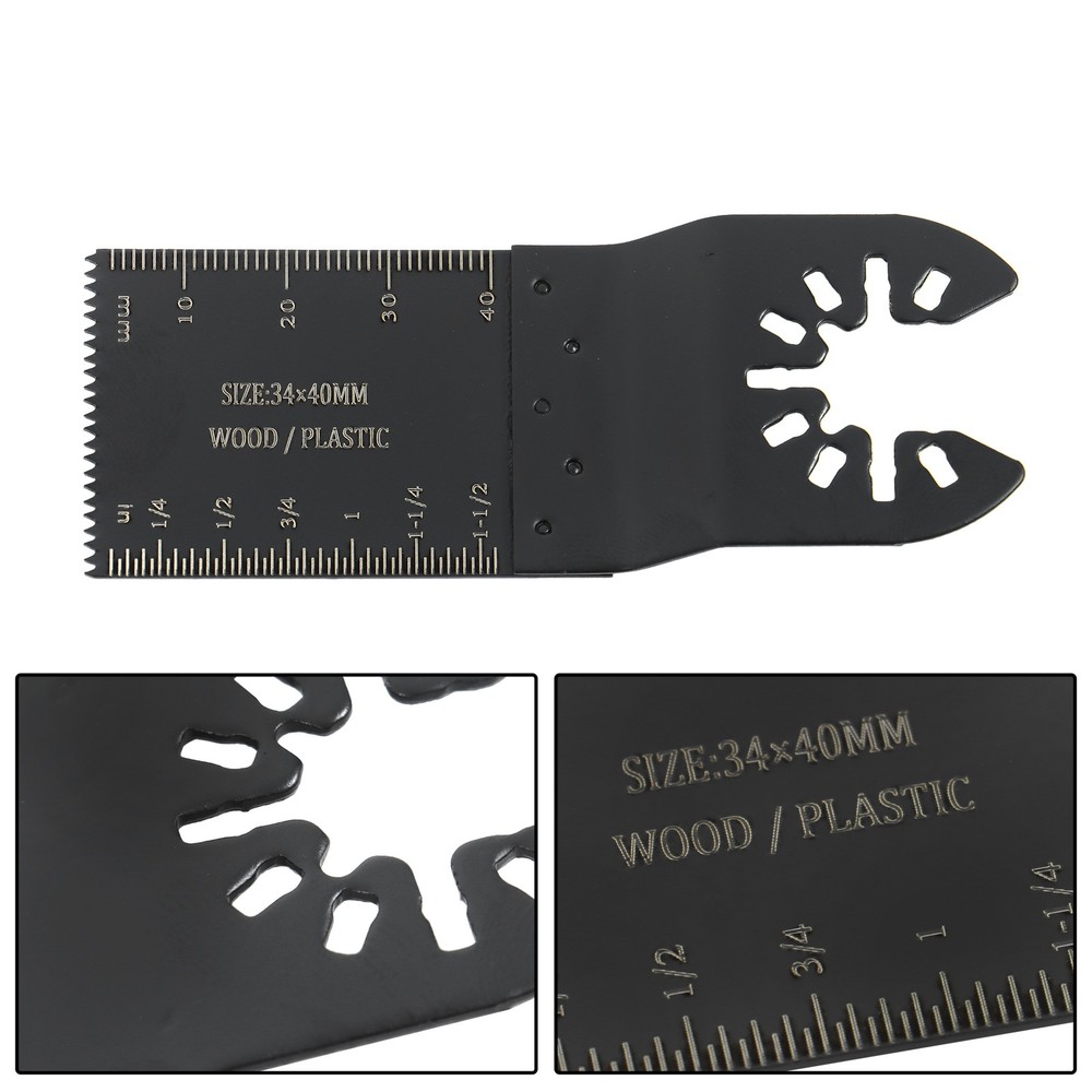 Black 55PCS 6 Types Universal Titanium Oscillating Saw Blades Multitool Blade