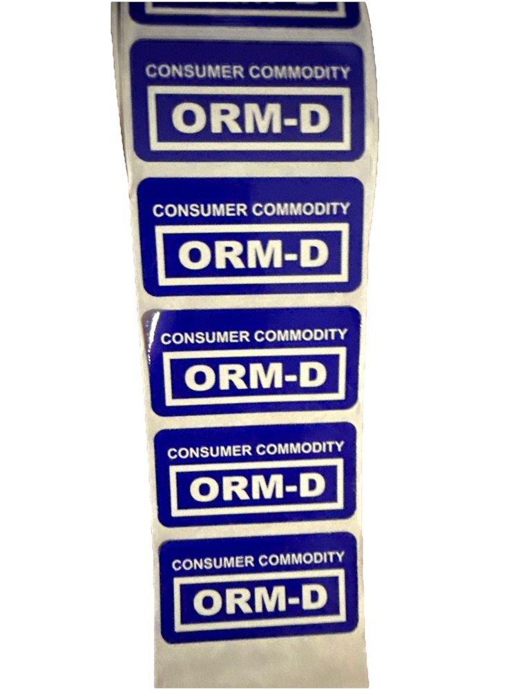 5 Hazmat ORMD ORM-D 1.5" x 2.5" Shipping Label Sticker UPS Fedex