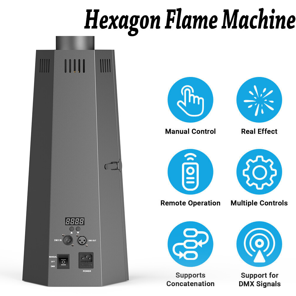 200W DMX512 Flame Fire Thrower Stage Effect Flame Projector Machine DJ Disco Bar