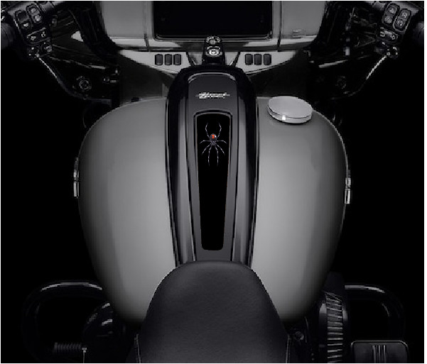 Black Widow Spider Web Dash Panel Insert. 21+ Street Glide & 21+ Road Glide.