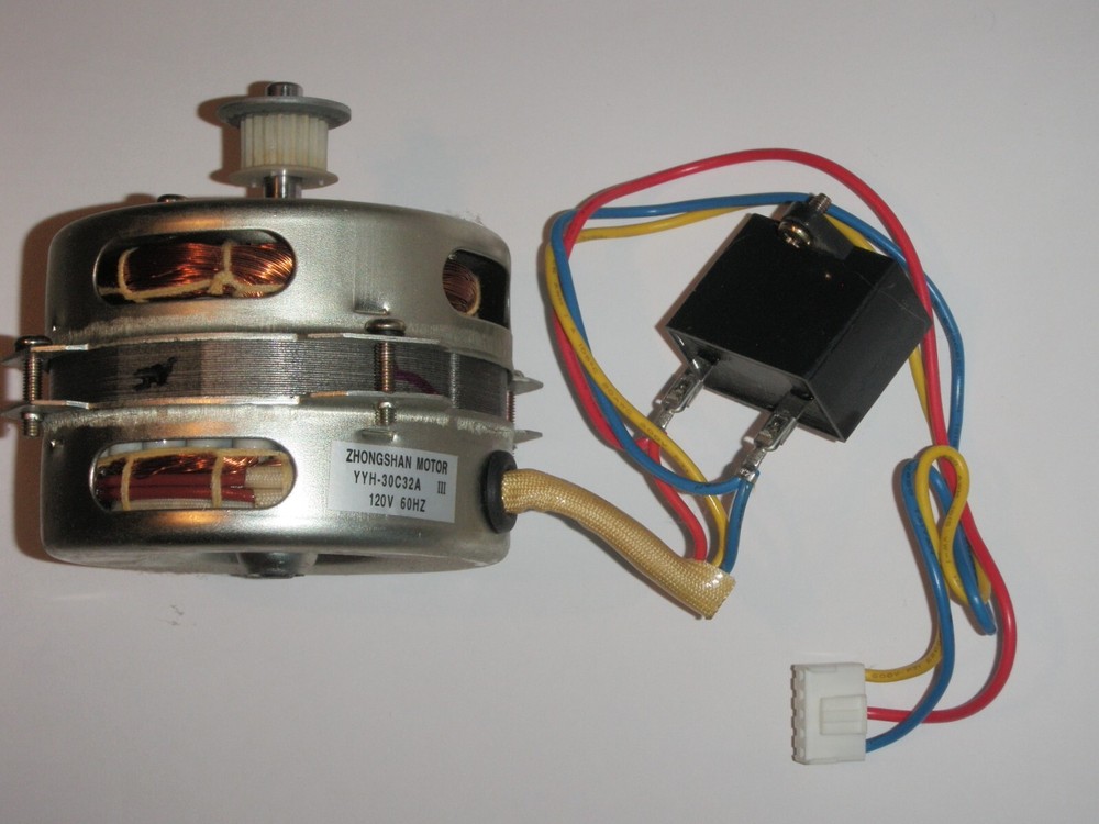 Breadman bread machine Motor with Run Capacitor for Model TR2200C (4-rivet only)