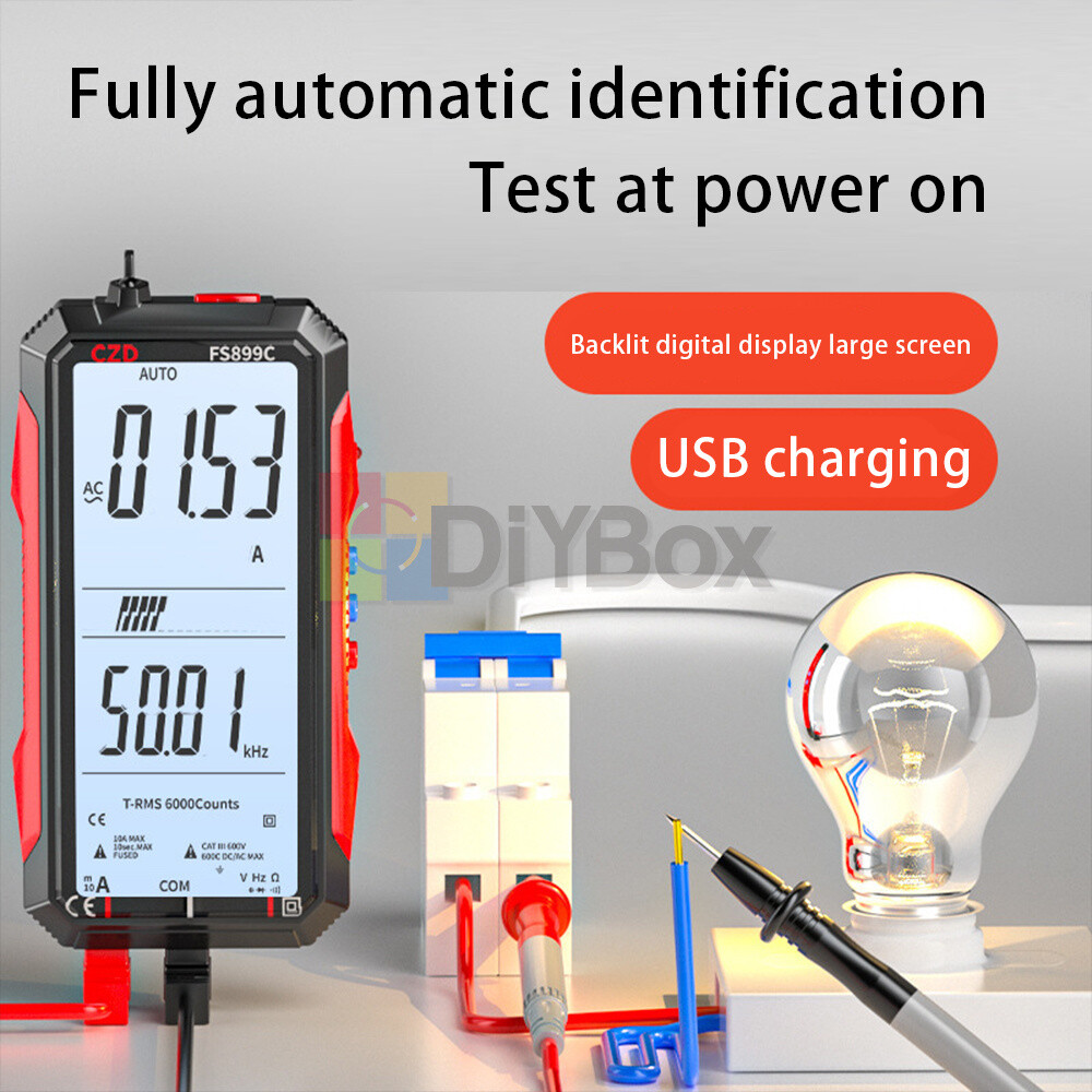 CZD-FS899C Digital Multimeter Auto AC/DC Voltage Current Frequency Meter New