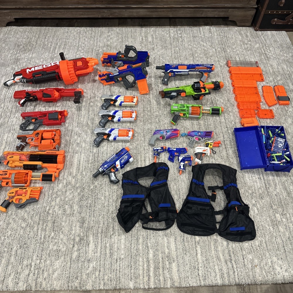 Huge NERF Lot 20+ blasters all working condition.