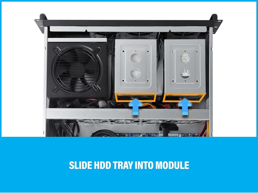 2U Server Chassis Rackmount 4x3.5 2x2.5 Bays