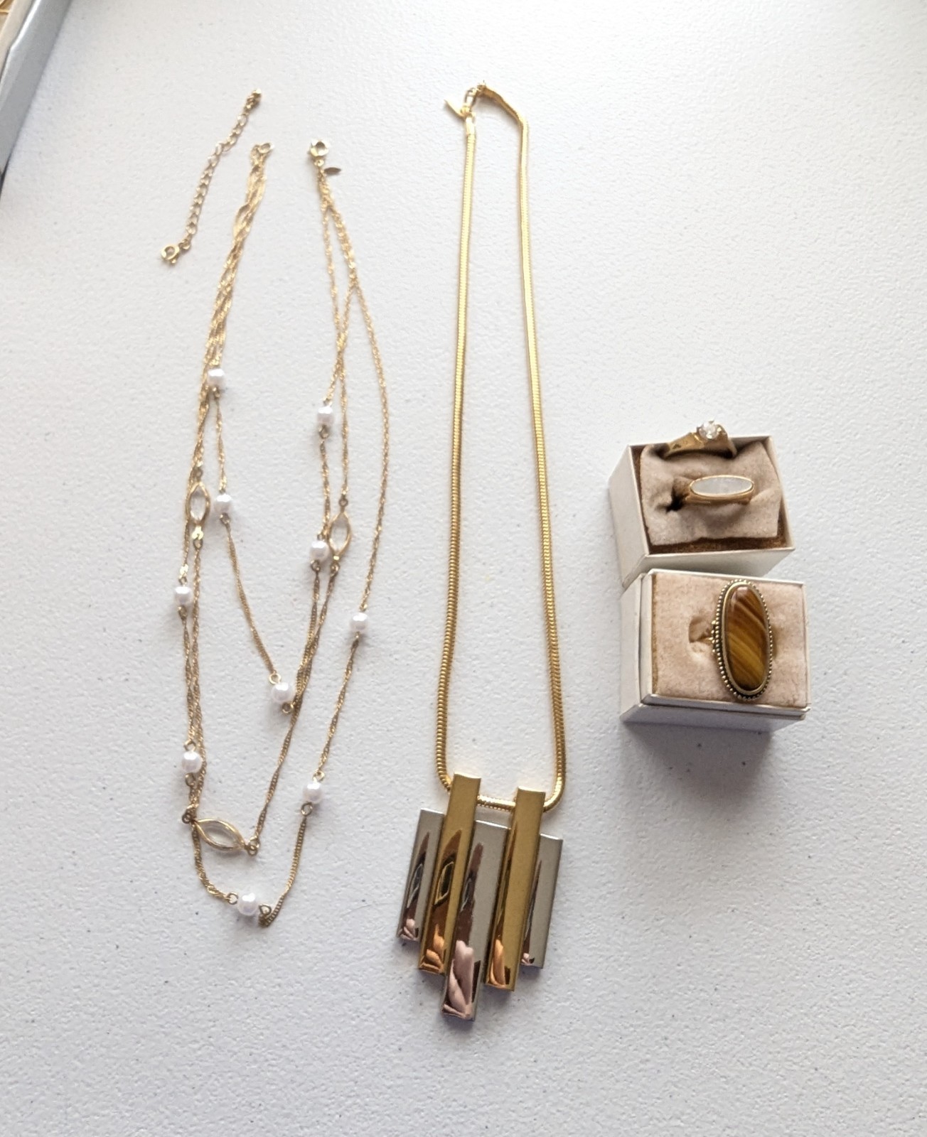 Vintage Avon Costume Jewelry Lot 80s 90s Rings Necklace