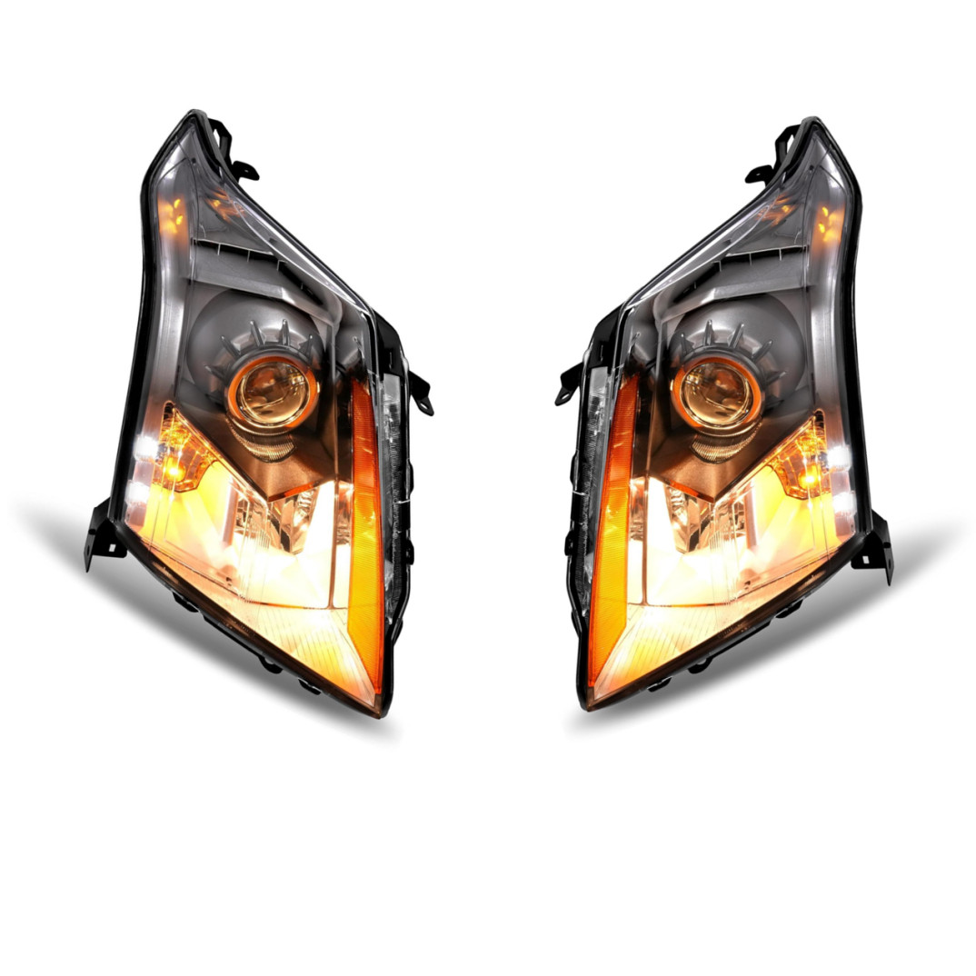For 2010-2016 Cadillac SRX Halogen LED Projector Headlights Left Right Side Pair