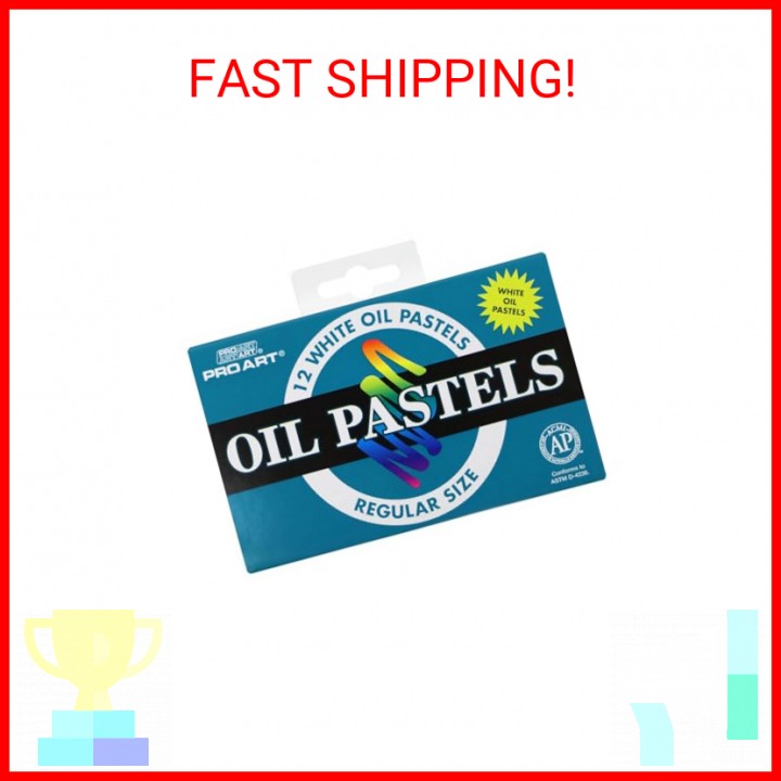 PRO ART Oil Pastels Regular White 12pc