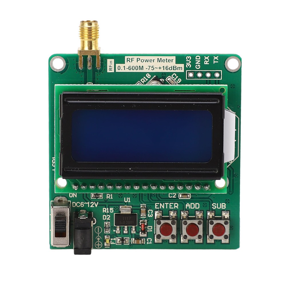 RF Power Meter Digital Display Settable Power Attenuation Logarithmic Detector ˇ