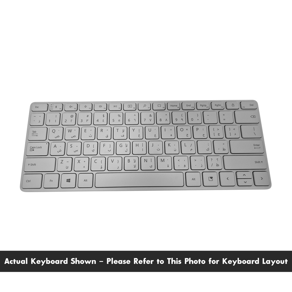 Microsoft Designer Compact Wireless Bluetooth Keyboard English Arabic PC Mac