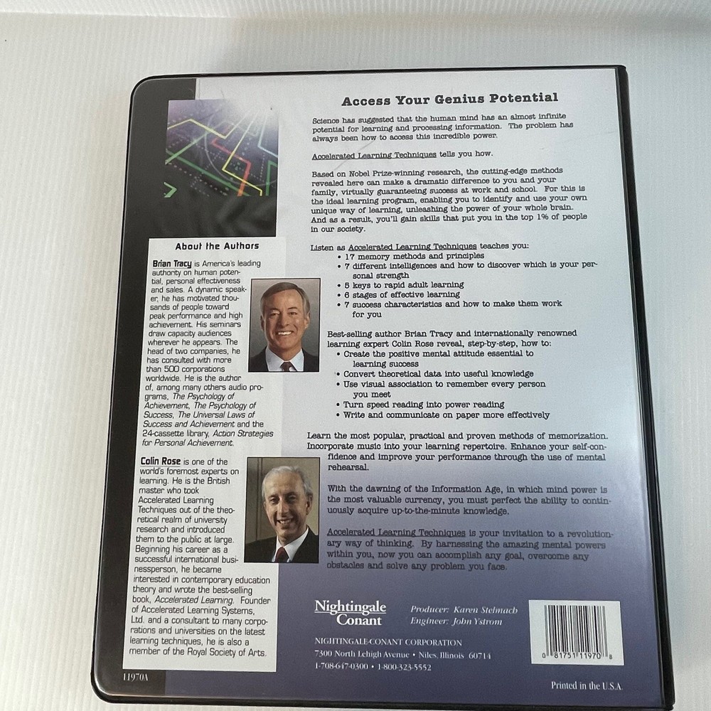 Brian Tracy/Colin Rose: Accelerated Learning Techniques, Workbook + 7 Cassette