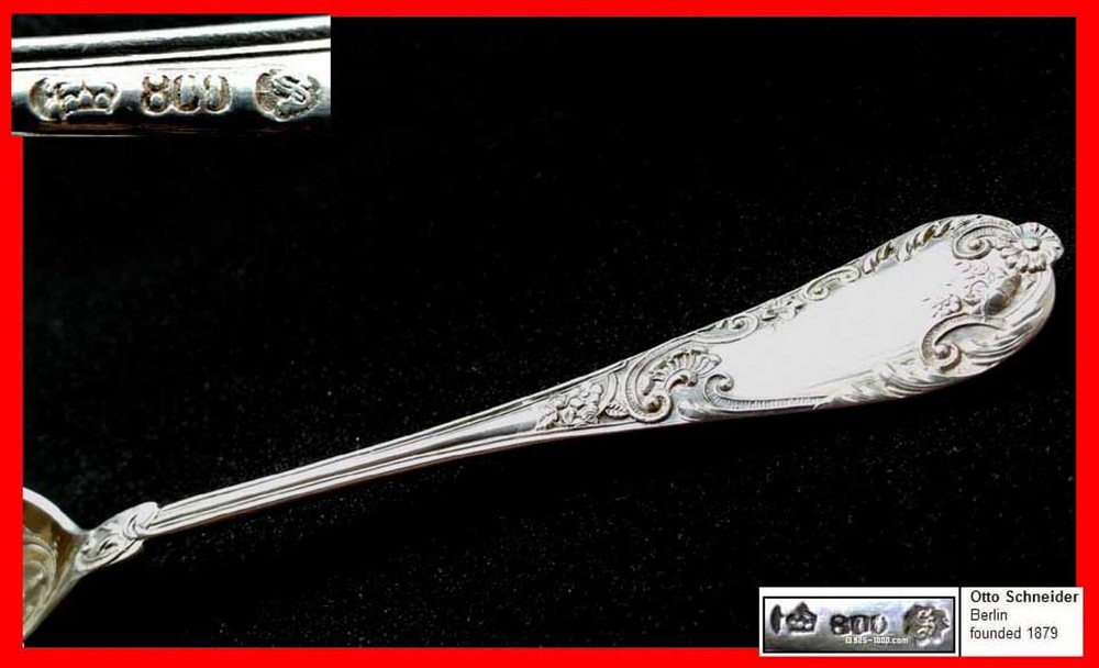 Rococo Serving Spoon, Otto Schneider, 800 Silver E191