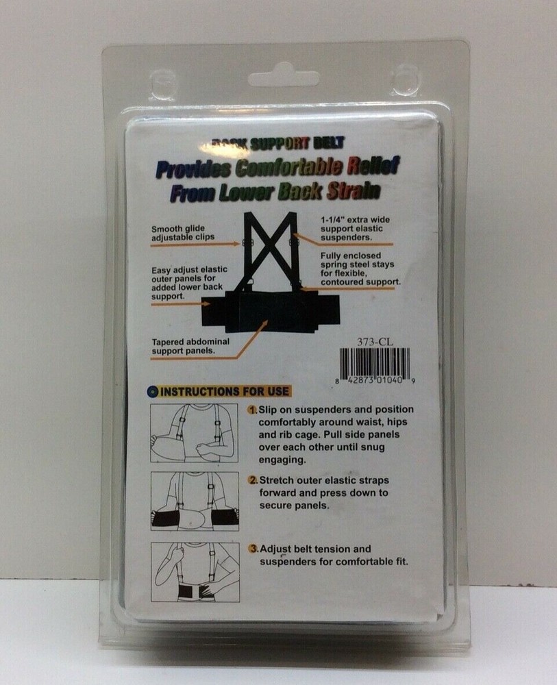 Back Support Belt Reduce Back Strain Large 38" - 47"