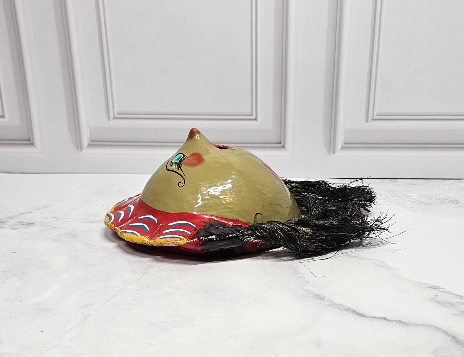 Hand Crafted Mexican Folk Art Coconut Mask