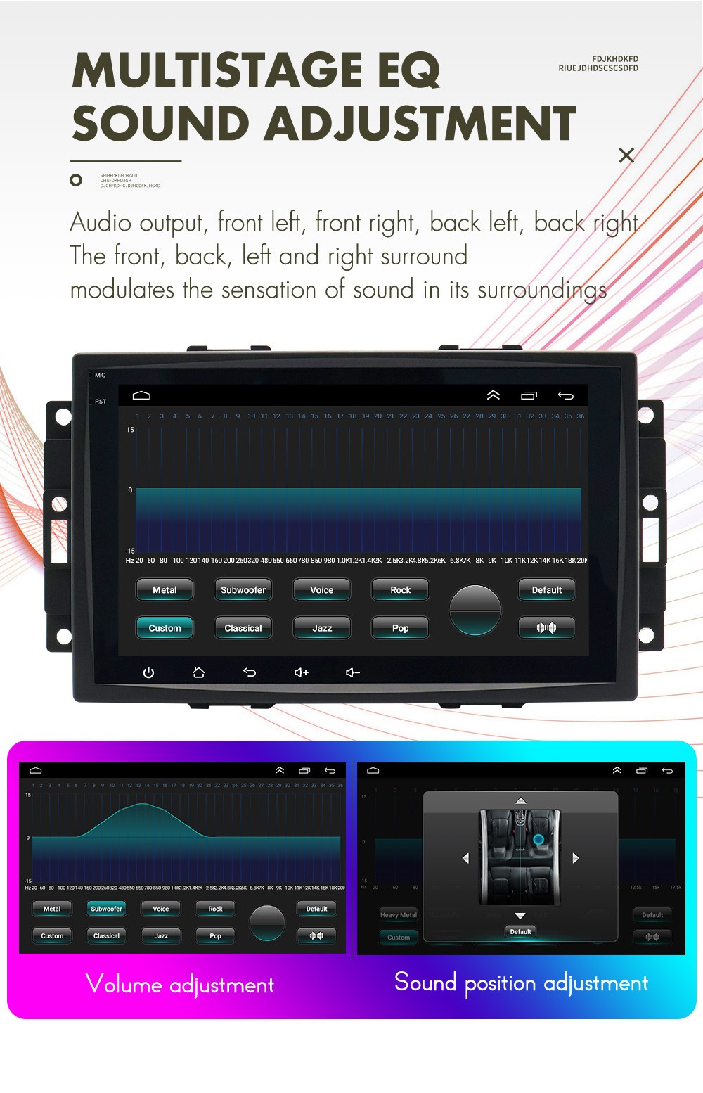 Touch Screen Car MP5 Player Mirror Link SWC USB Fit For 2006-2010 Dodge Caliber