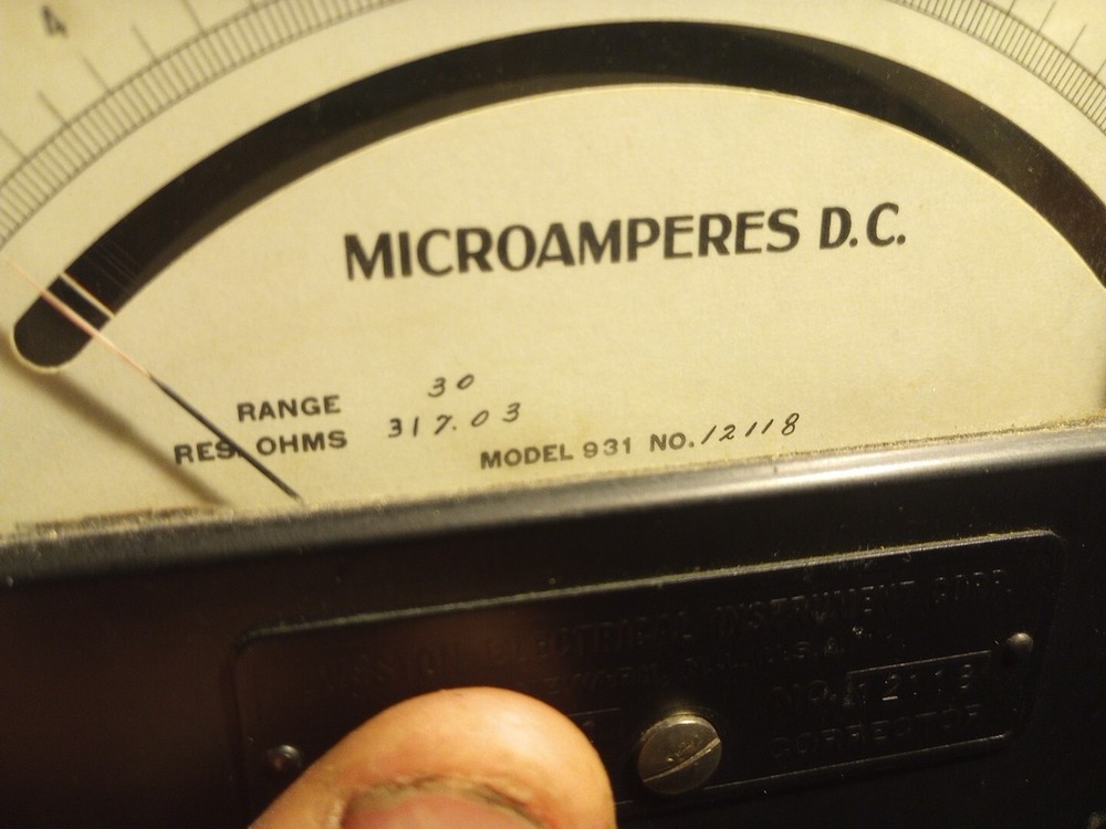 Vintage Microamperes Meter Nice