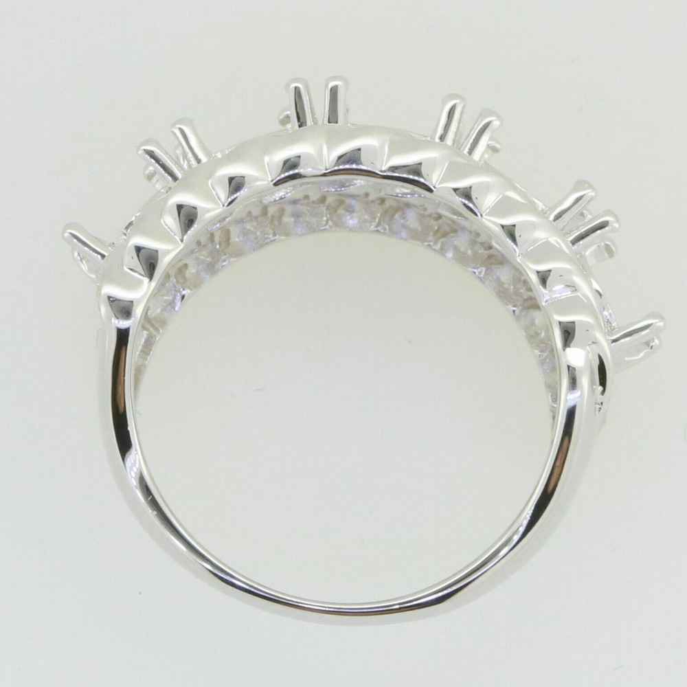 Sterling Silver Semi Mount Ring Setting Round RD 6x6mm 5 Stone