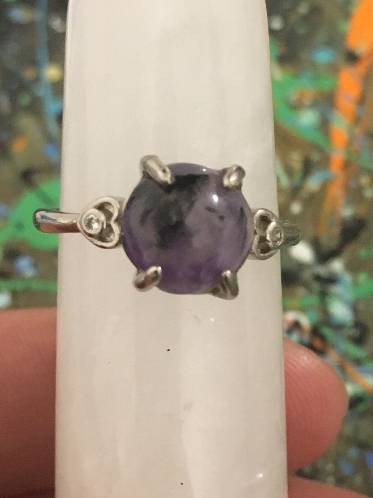 charoite ring adjustable to size 6 & 7