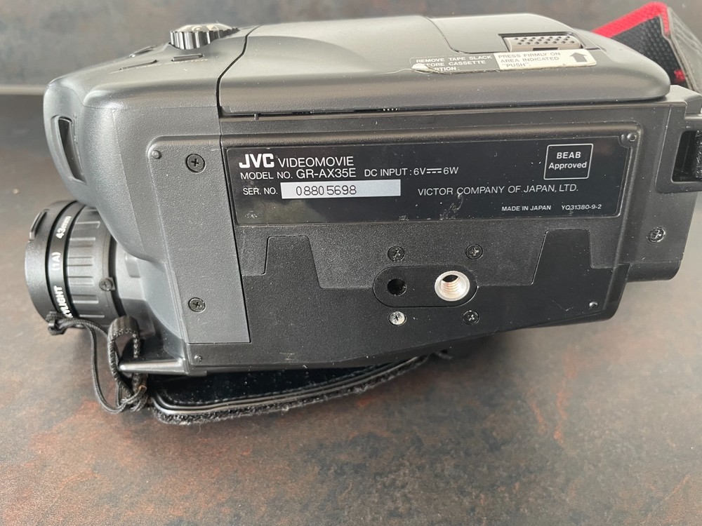 JVC GR-AX35E VHS-C Based Camcorder, 1A Filter & Strap Untested - No Battery