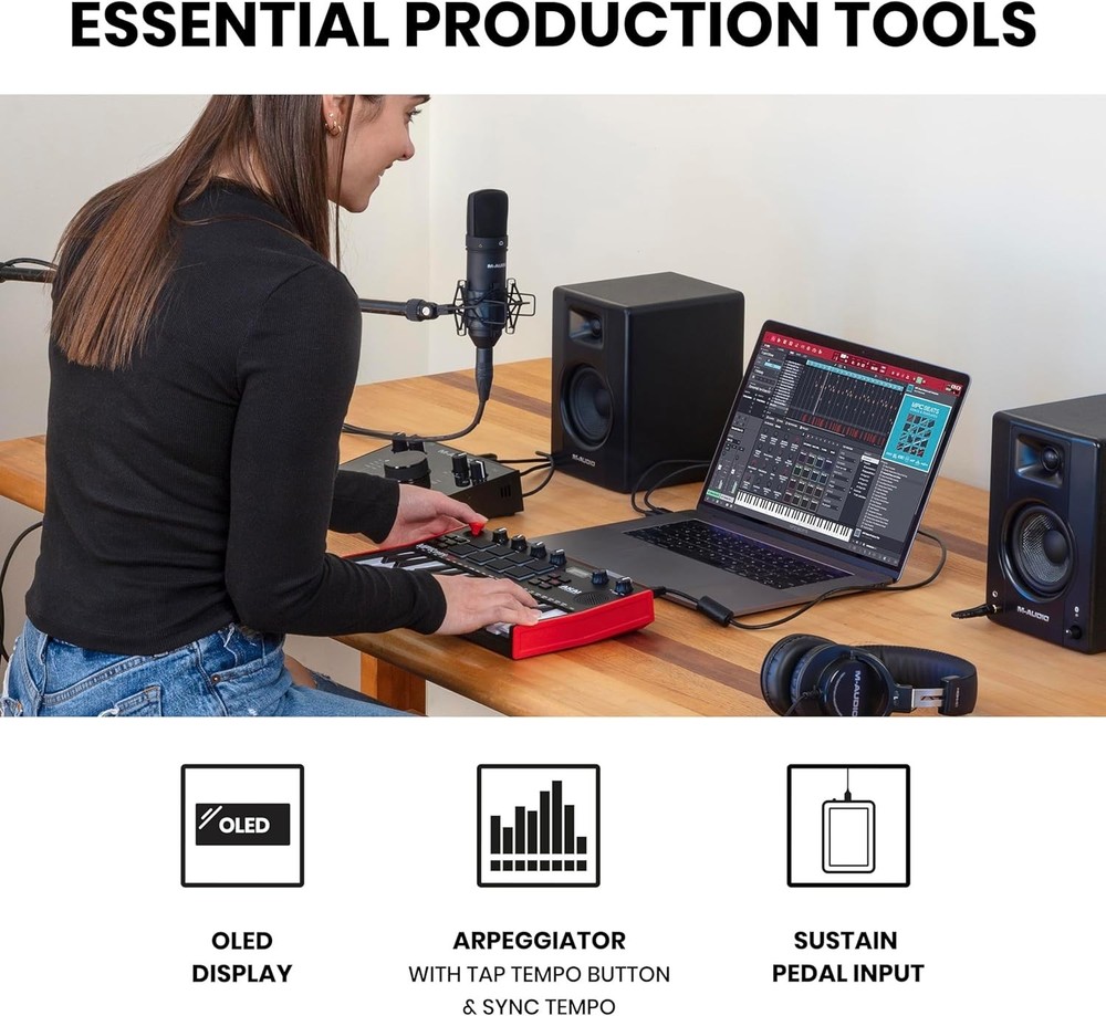 MPK Mini Play MK3 - Comprehensive MIDI Controller with Built-in Speaker & Sounds