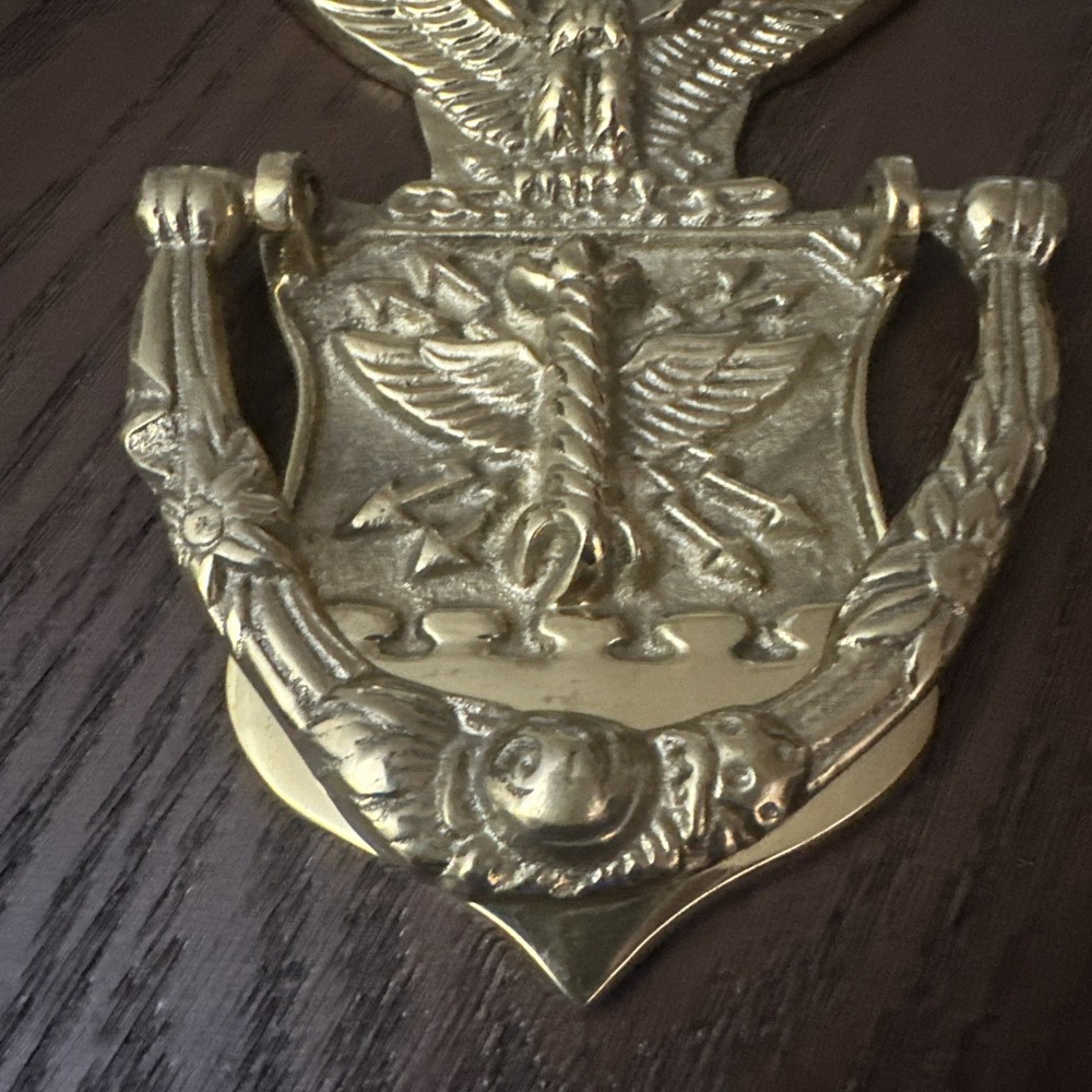 MSR Solid Brass US Air Force Door Knocker Eagle With Hardware