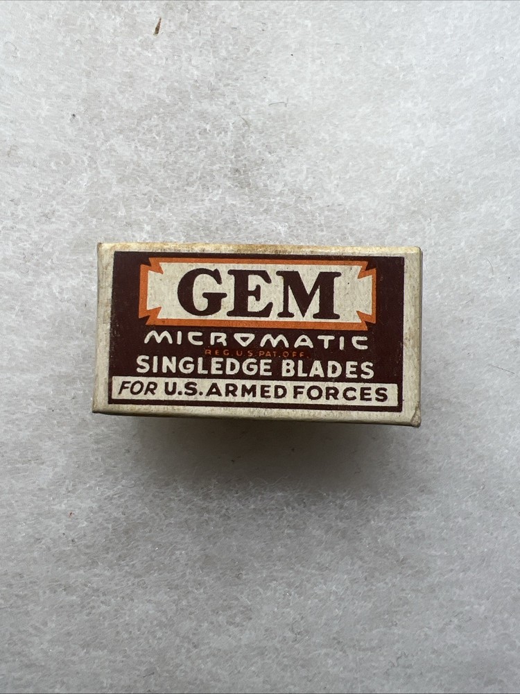 WW2 US Armed Forces Gem Singledge Razor Blades In Box (FF668