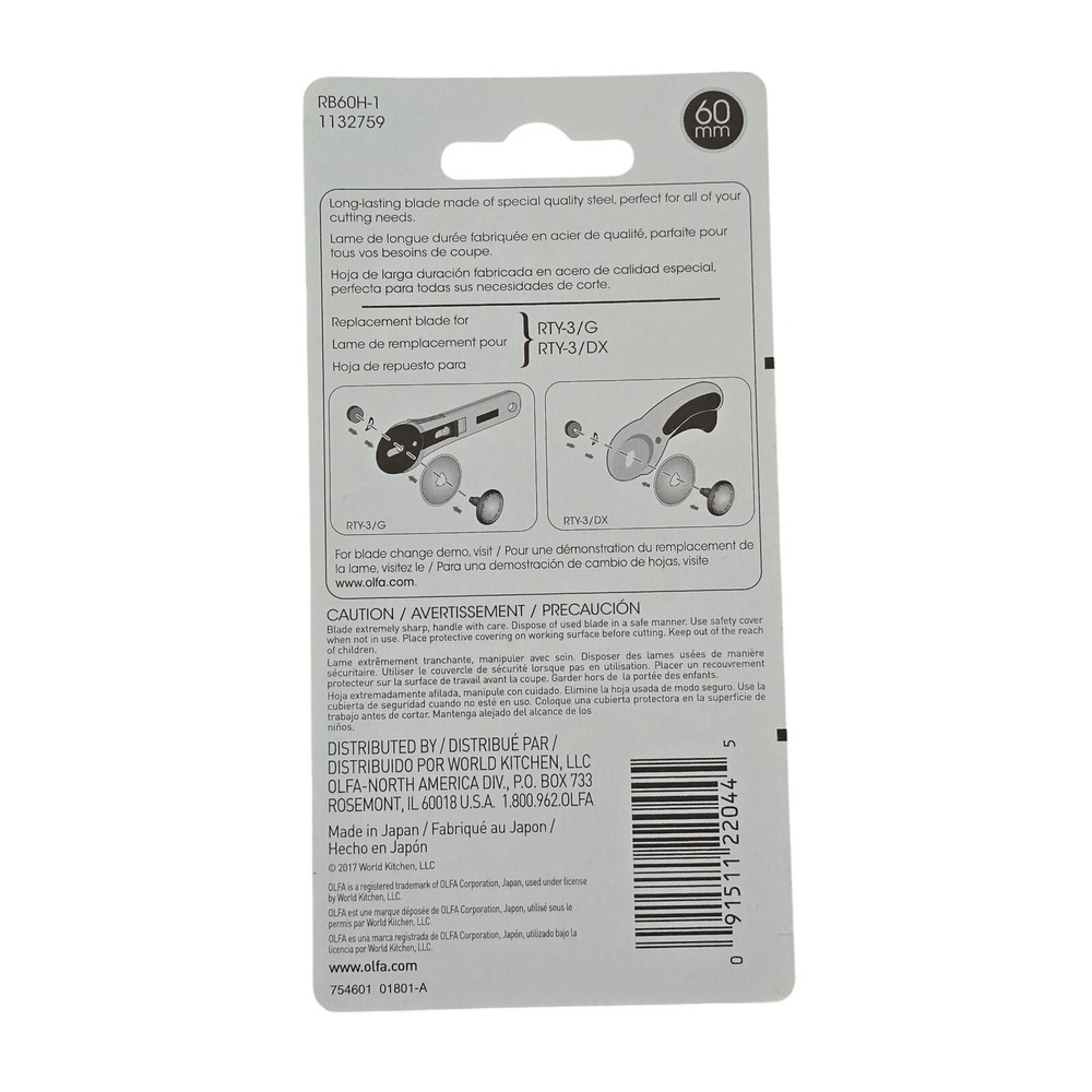 OLFA Endurance Blade 1 Rotary replacement blade NWT
