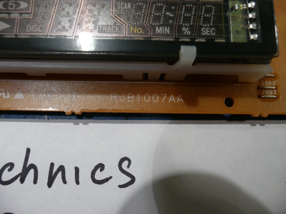 Technics SL-P9064 CD Changer Replacement Display Cir Board Part # RJB1007AA